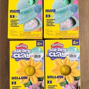 Play-Doh Air Dry Clay Set - Mint and Yellow